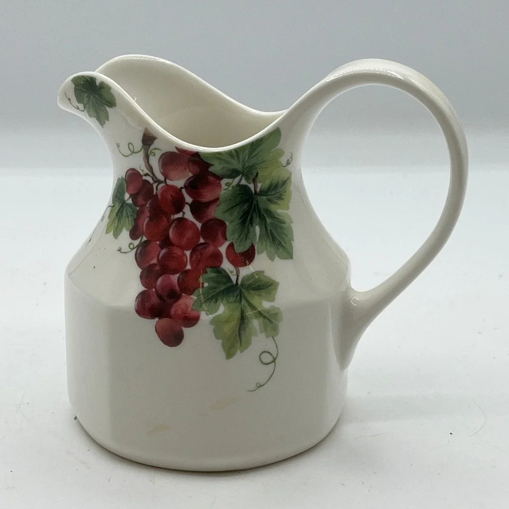 Royal Doulton Vintage Grape Creamer Pitcher Fine China 1994 Fruit Motif Cottage